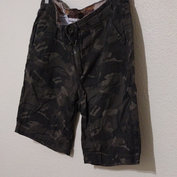 Buffalo David Bitton Green and Black Flat Front Shorts - Picture 7 of 11